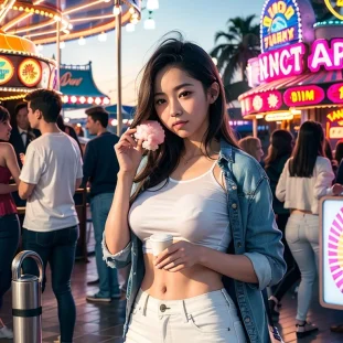 Asian Girl at Luna Park