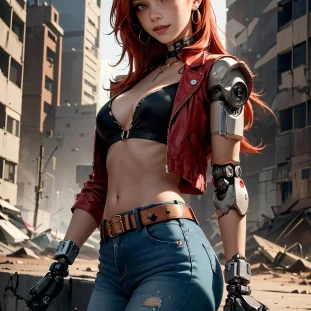 Cyborg Redhead