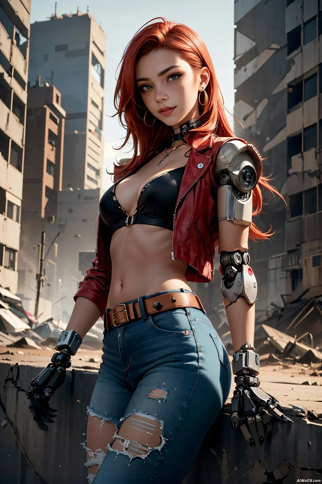 Cyborg Redhead