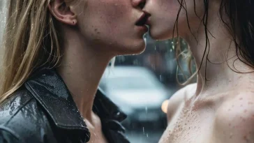 Kiss during Rain